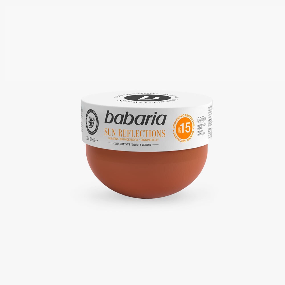ژل برنزه کننده باباریا مدل Sun Reflections SPF15 | Babaria Sun Reflections Tanning Jelly 300ml