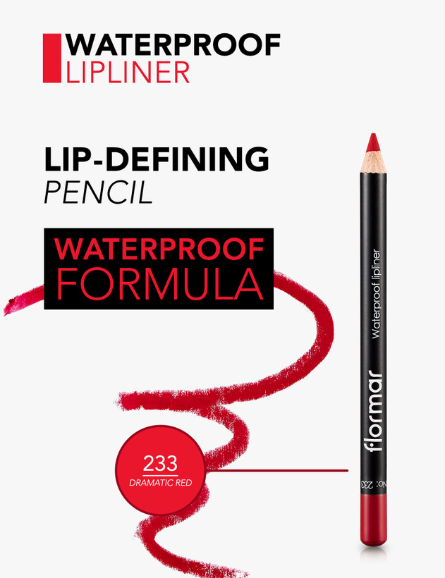 مداد لب ضدآب فلورمار Flormar Waterproof Lipliner | ماندگاری بالا و بدون پخش شدن
