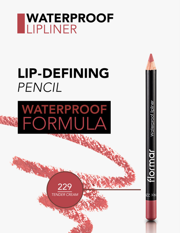 مداد لب ضدآب فلورمار Flormar Waterproof Lipliner | ماندگاری بالا و بدون پخش شدن