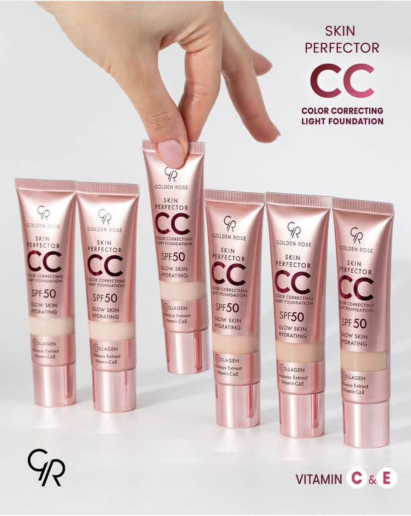 سی‌سی کرم گلدن رز Skin Perfector CC SPF50 | کرم اصلاح‌کننده رنگ پوست