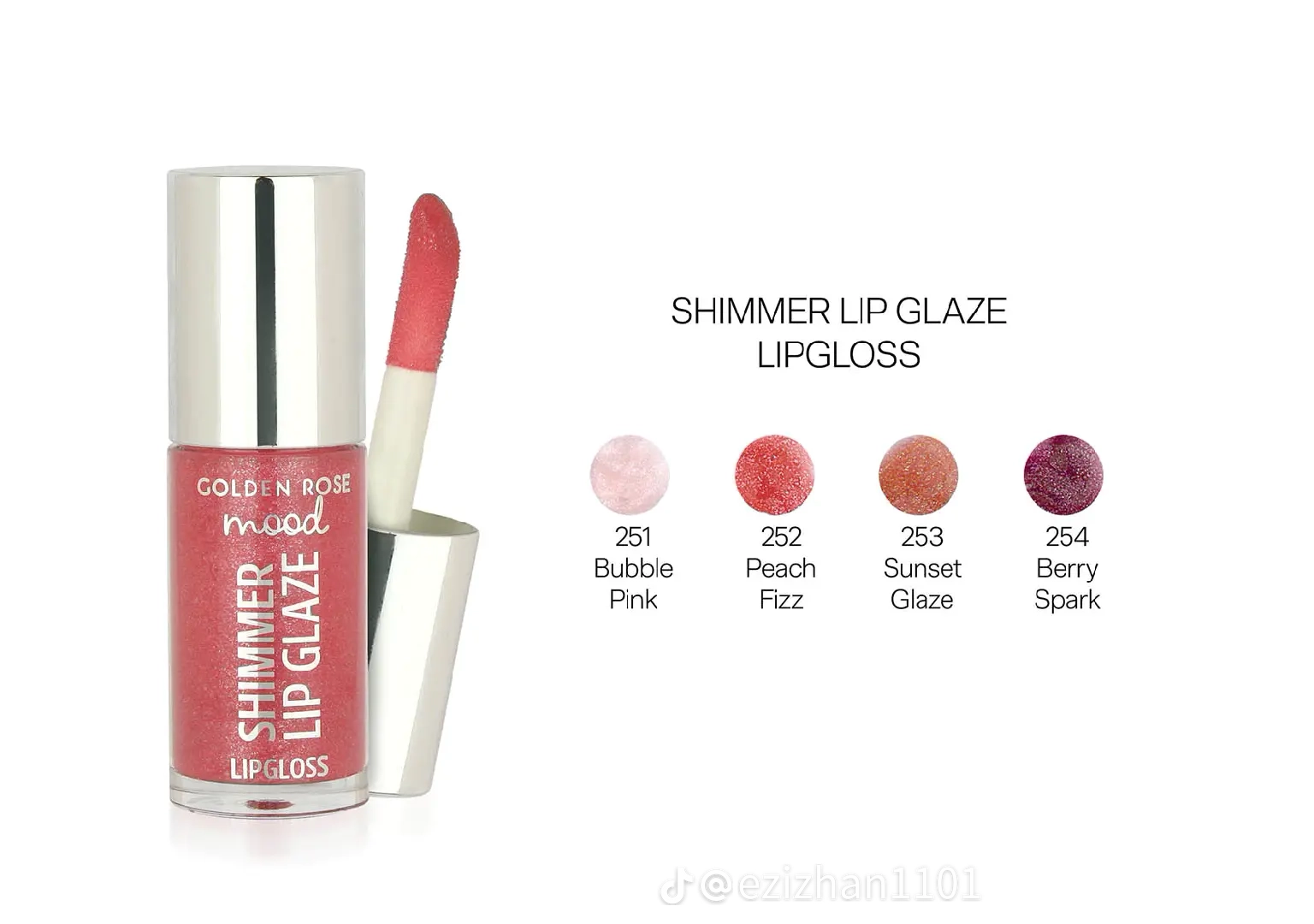 لیپ گلاس شاین‌دار گلدن رز مدل Mood Shimmer Lip Glaze