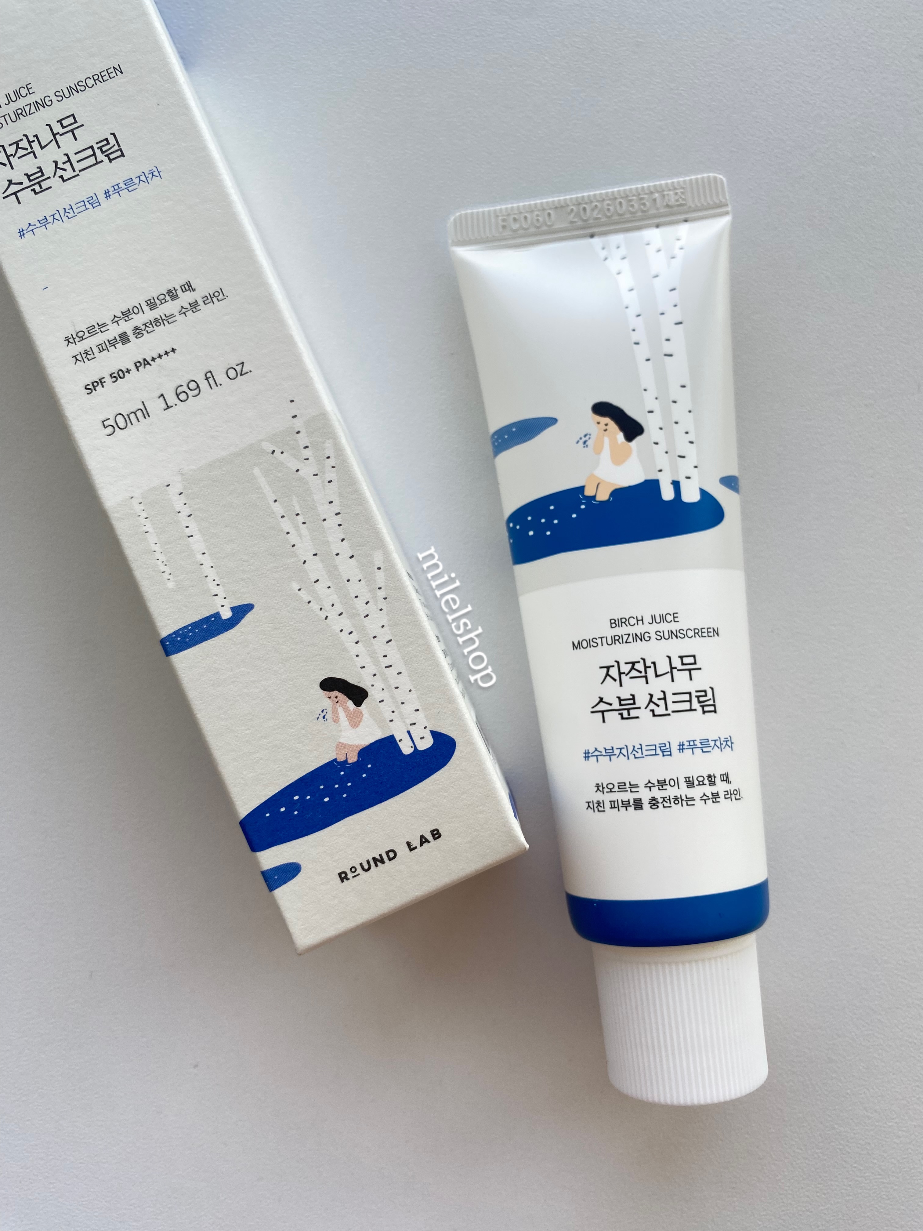 ضد آفتاب مرطوب‌کننده راندلب مدل Birch Juice Moisturizing Sunscreen SPF50+ PA++++ حجم 50 میلی‌لیتر