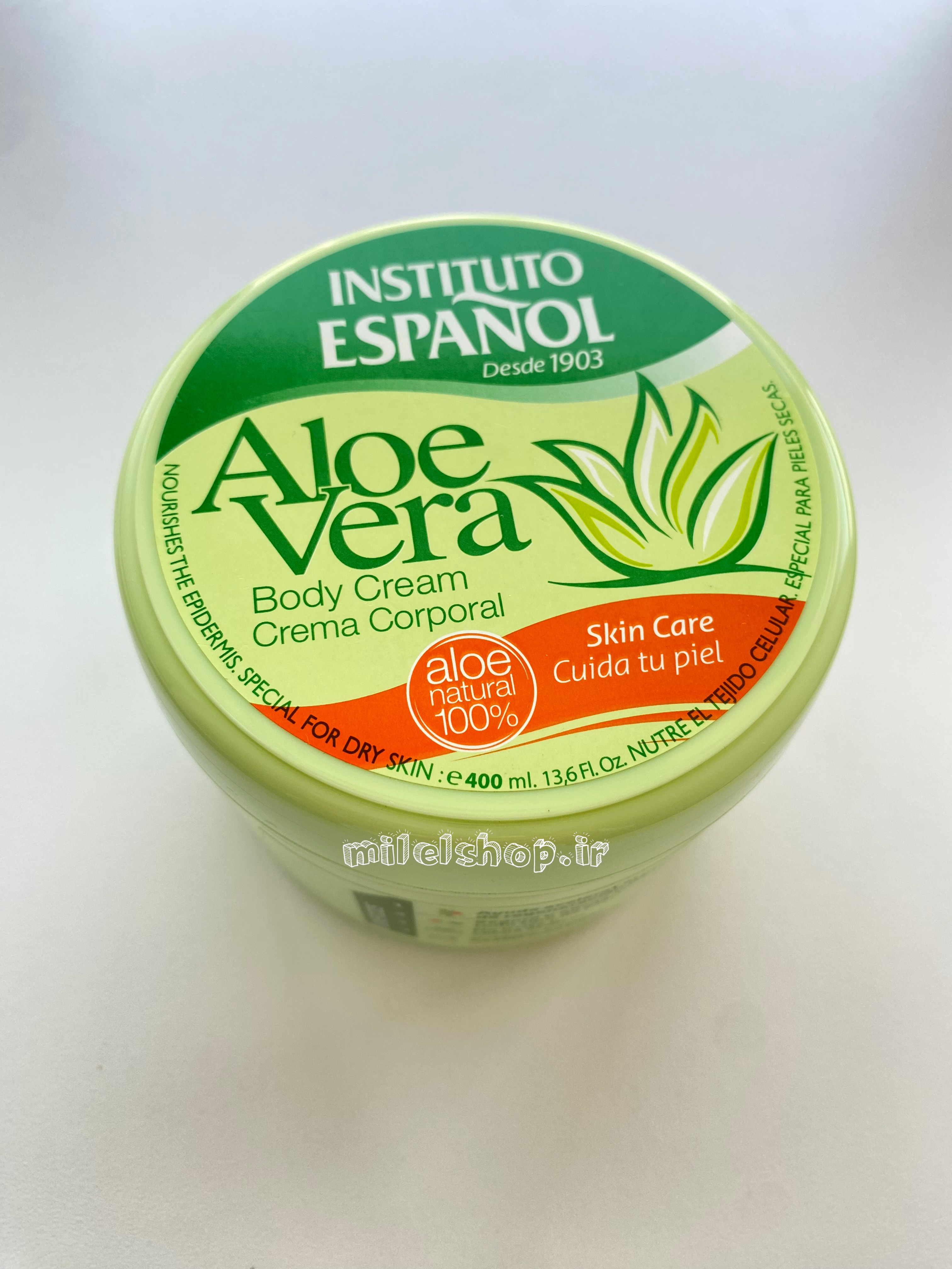 کرم مرطوب‌کننده بدن آلوئه‌ورا اینستیتوتو اسپانیول ۴۰۰ میل | Instituto Español Aloe V