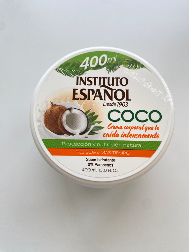 کرم مرطوبکننده بدن نارگیل اینستیتوتو اسپانیول ۴۰۰ میل | Instituto Español Coco