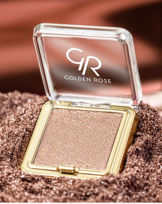 سایه چشم تکی گلیتری گلدن رز مدل Glitter Glow