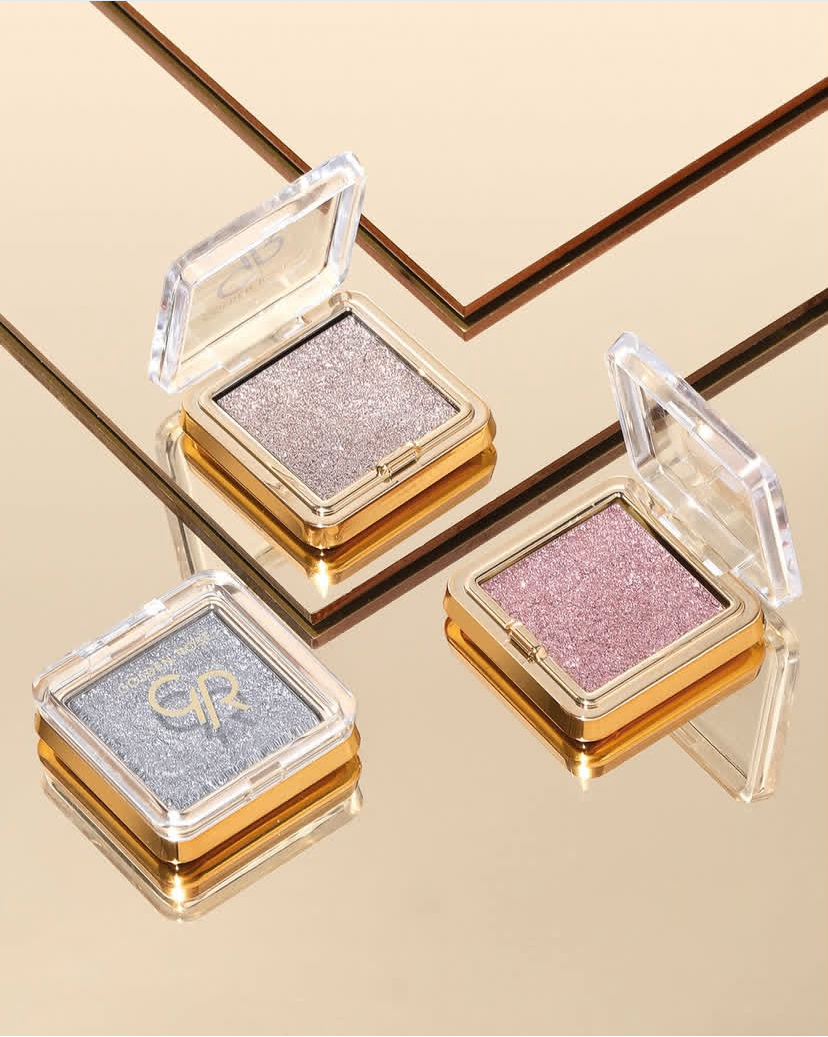 سایه چشم تکی گلیتری گلدن رز مدل Glitter Glow