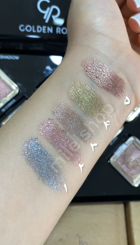 سایه چشم تکی گلیتری گلدن رز مدل Glitter Glow