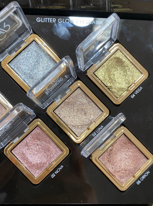 سایه چشم تکی گلیتری گلدن رز مدل Glitter Glow