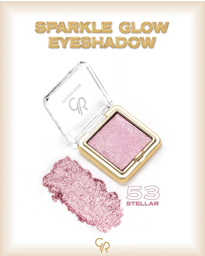 سایه تکی شاین گلدن رز مدل Sparkle Glow Eyeshadow