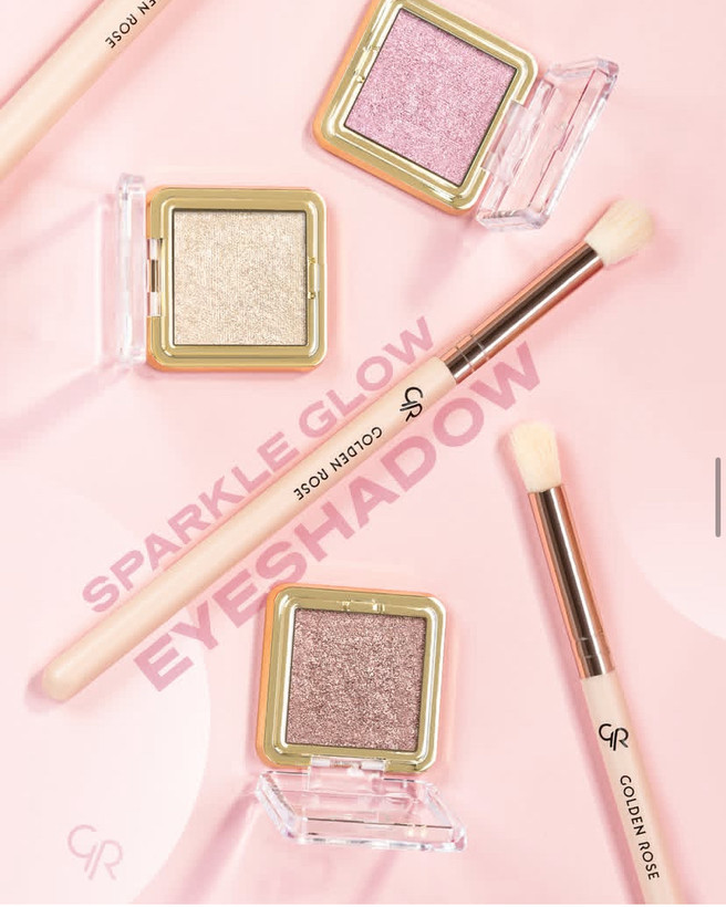 سایه تکی شاین گلدن رز مدل Sparkle Glow Eyeshadow