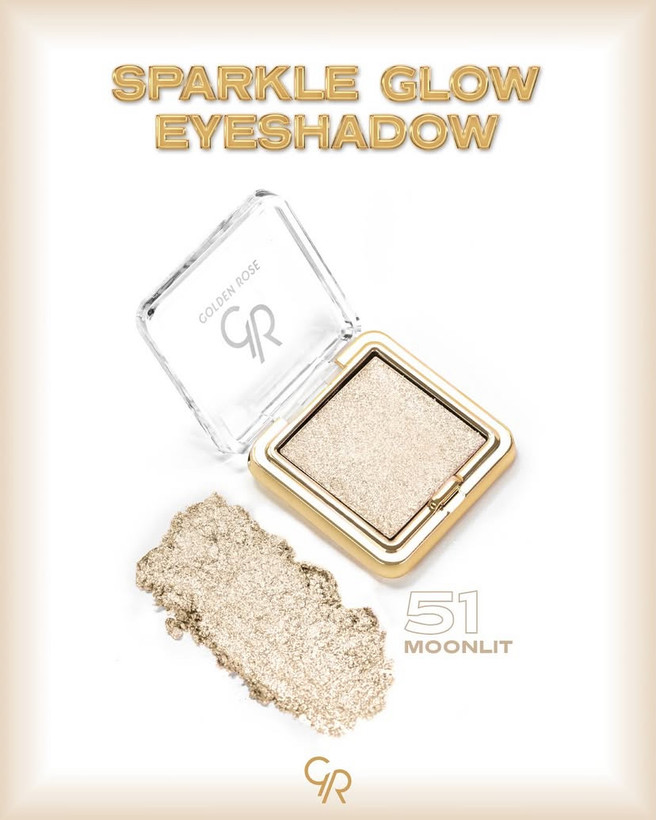 سایه تکی شاین گلدن رز مدل Sparkle Glow Eyeshadow