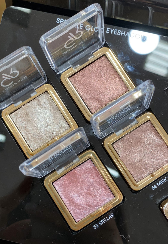سایه تکی شاین گلدن رز مدل Sparkle Glow Eyeshadow