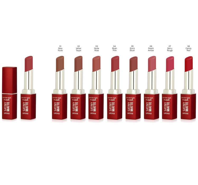 رژلب جامد ساتینی مات گلدن رزsatiny matte