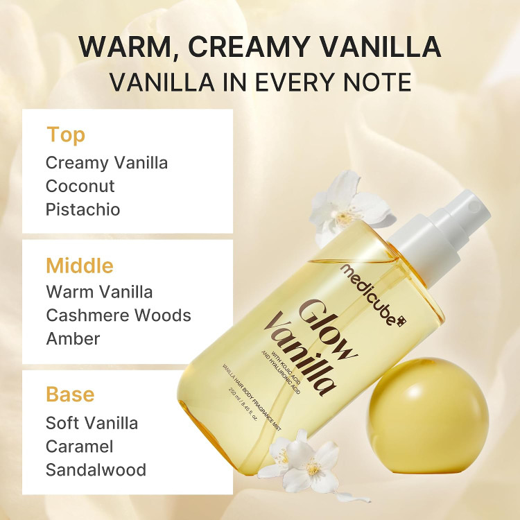 میست خوشبوکننده مو و بدن مدیکیوب گلو با رایحه وانیل | Medicube Glow Vanilla Hair & Body Fragrance Mist