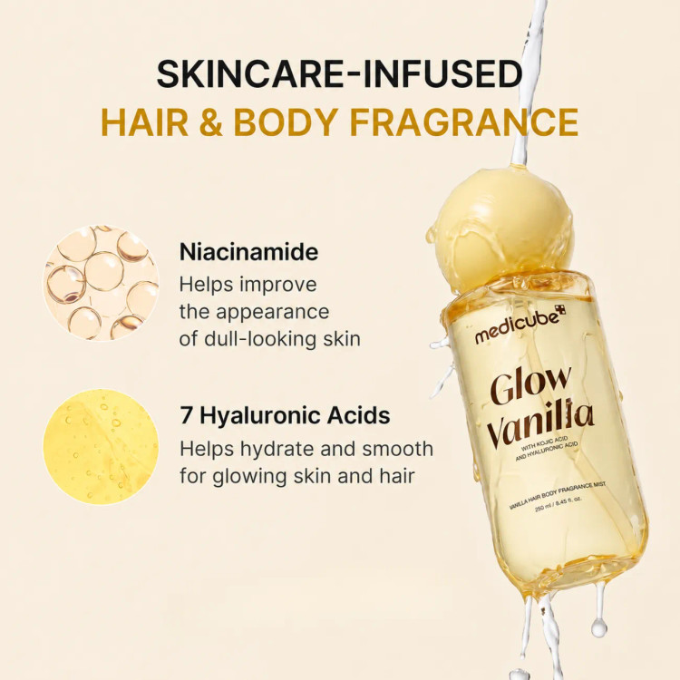 میست خوشبوکننده مو و بدن مدیکیوب گلو با رایحه وانیل | Medicube Glow Vanilla Hair & Body Fragrance Mist