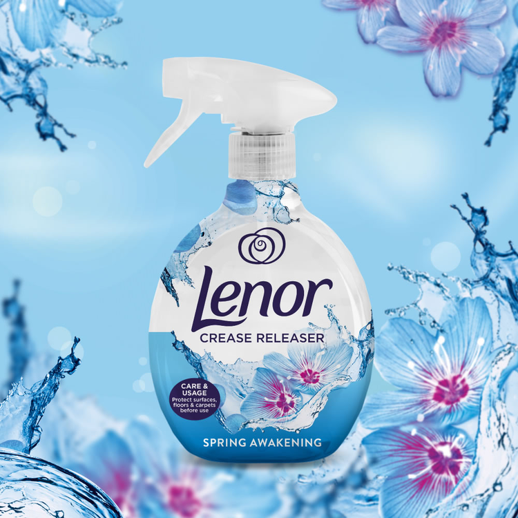 اسپری ضد چروک و اتو کننده لباس لنور lenor رایحه Spring Awakening حجم 500 میل