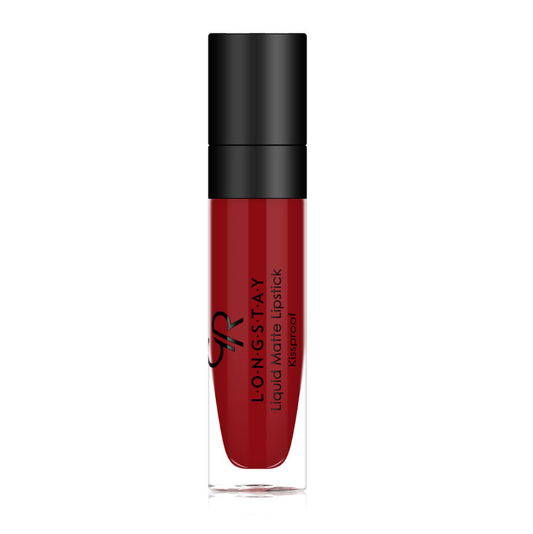 رژلب مایع مات بادوام گلدن رز مدل لانگ استی kiss proof