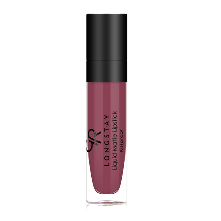 رژلب مایع مات بادوام گلدن رز مدل لانگ استی kiss proof