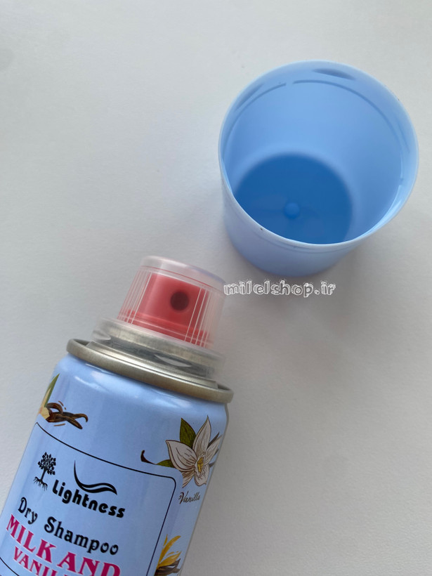 شامپو خشک لایتنس مدل Milk and Vanilla با رایحه شیر و وانیل حجم ۲۰۰ میلیلیتر