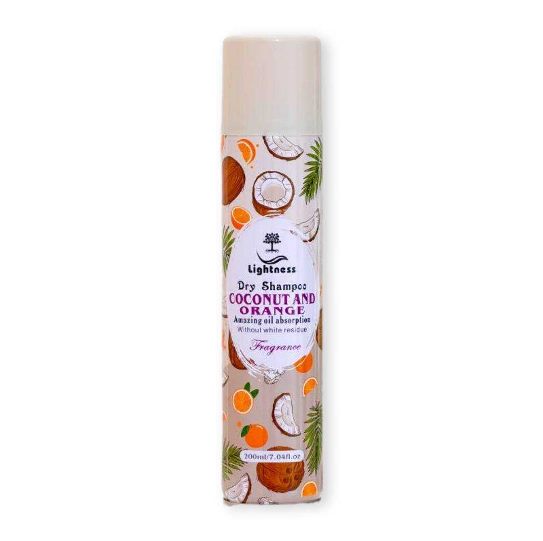 شامپو خشک لایتنس مدل Coconut and Orange با رایحه نارگیل و پرتقال حجم ۲۰۰ میلی‌لیتر